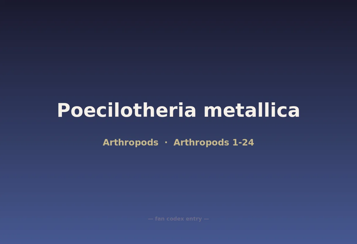 Poecilotheria metallica
